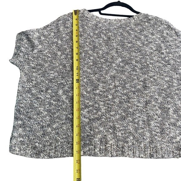 Vince Women's Size S Boxy Chunky Knit Sweater Gray Marl Linen Blend Contemporary - Picture 9 of 10